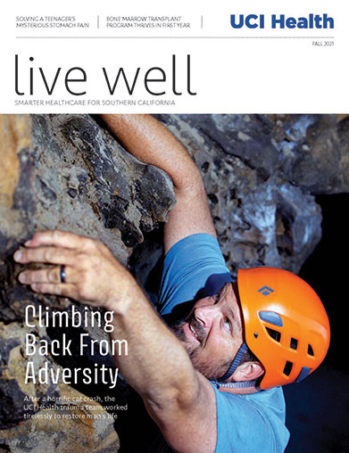 Cover image of the UCI Health Live Well Magazine for the fall of 2021