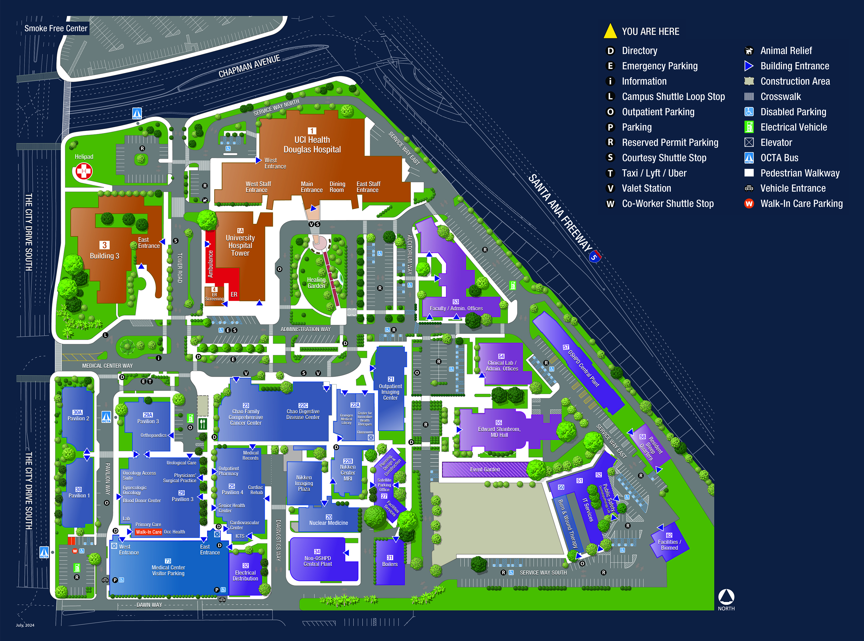UCI Medical Center Campus Map web 09_2024