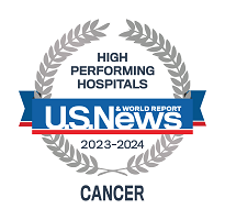 U.S. News High-Performing Hospitals cancer badge 2023 2024