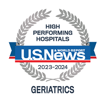 US News high-performing hospitals badge geriatrics