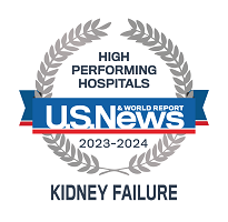 US News high-performing hospitals badge kidney failure