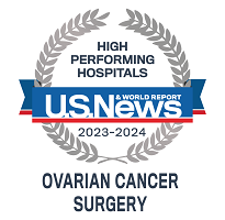 US News high-performing hospitals badge ovarian cancer surgery