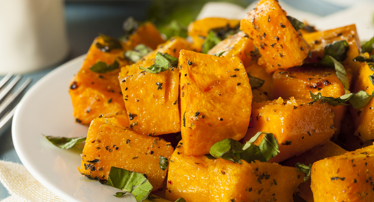 Roasted butternut squash with shiitake mushrooms UCI Health Orange