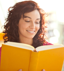 dry eyes woman reading book