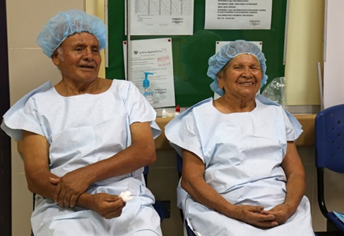 couple waits for eye surgery