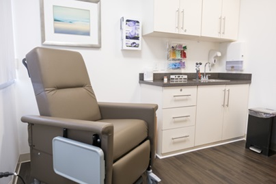 patient room where blood is drawn
