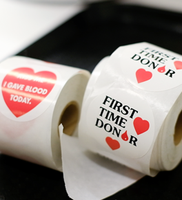 stickers for first-time blood donors