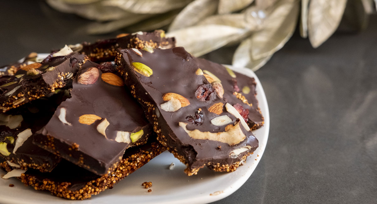 Dark chocolate quinoa bark UCI Health Orange County, CA