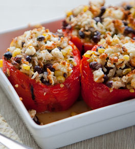 stuffed red bell peppers