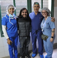 enrique galvan with medical staff in paraguay