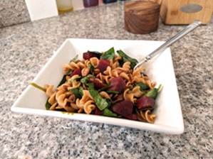 beet pasta salad