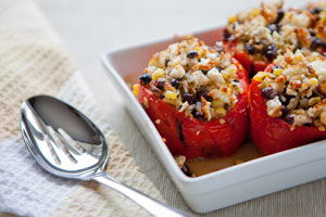 stuffed red bell peppers