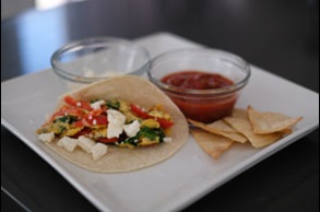 feta spinach breakfast tacos