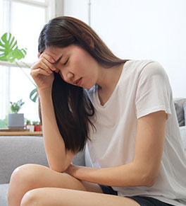 Woman sad about her miscarriage