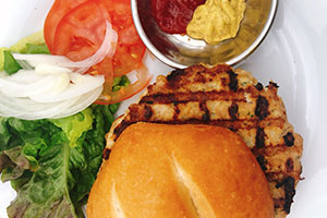 Thai-style chicken burger