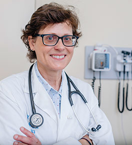 Dr. Lisa Gibbs, director of the UCI Health SeniorHealth Center and professor of geriatric medicine at the UCI School of Medicine
