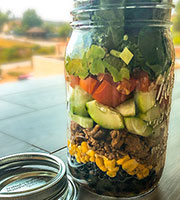 Taco salad in a jar