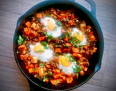 Fall Sausage and Sweet Potato Hash