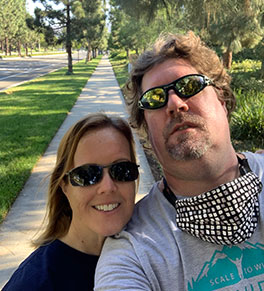 Meredith Ehrenberg and Tyler Martin take a selfie as they join the 4th annual UCI Anti-Cancer Challenge on Oct. 3, 2020.