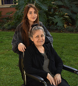 A UCI Health orthopaedic oncologist restores hope, mobility for breast cancer patient Maria Oceguera, pictured with daughter Adriana.