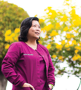 Van Pham, a certified UCI Health nurse and translator, is the Chao Family Comprehensive Cancer Center's bridge to the Vietnamese community.
