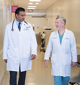 Nephrologist Uttam Reddy, MD, and transplant surgeon Donald Dafoe, MD, are co-directors of the UCI Health kidney transplant program.