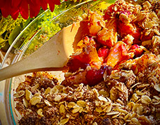 Tangy and sweet, this cranberry pear crumble adds a festive touch to any holiday meal.