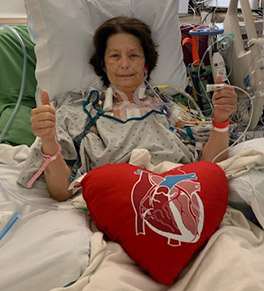 UCI Health heart-failure patient Elizabeth Vayssie after her heart transplant. 