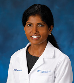 Maheswari Senthil, MD, is a UCI Health surgical oncologist who specializes in treating advanced gastrointestinal cancer.