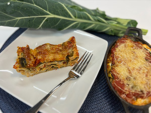 Lasagna made with collard greens has all the flavor of the traditional dish, but less cheese and fat.