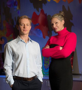 UCI developmental cell biologist Maxim Plikus, left, and UCI Health dermatologist Dr. Natasha Mesinkovska are national leaders in research to find curses for hair loss.