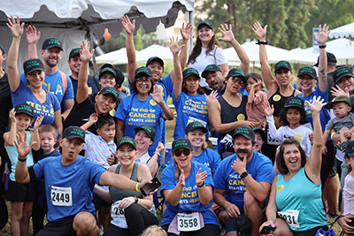 Called TeamNeush, this group of 89 family and friends rallied at last year's UCI Anti-Cancer Challenge to raise awareness and support for cancer research on behalf of Neusha Raffijandi, pictured second from left in the bottom row.