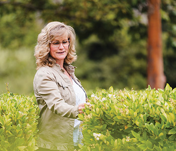 Michelle Helm, pictured above, often found herself at the Oso Creek Trail prayer garden in Mission Viejo, seeking strength and courage for her fight against advanced lung cancer.