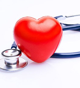 A red heart and a physician's stethescope accompany an article on UCI Health doctors' tips to improve heart health.