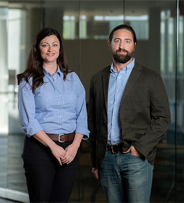 UCI scientists Davon Lawson. left, and Kai Kessenbrock helped map the first comprehensive cellular map of the human female breast.