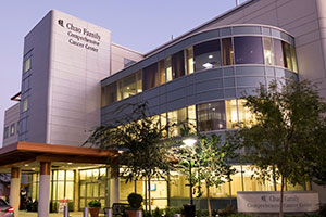 Chao Family Cancer Center night 300x200