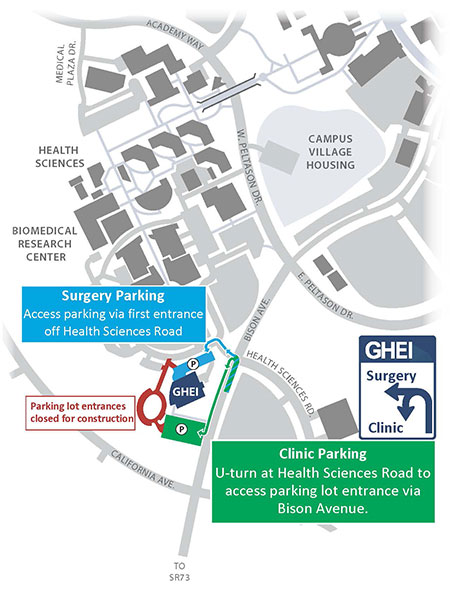 GHEI construction parking map, Phase 1