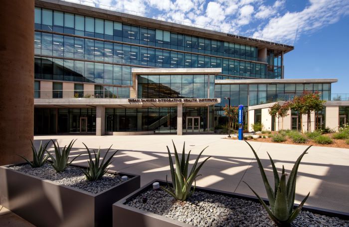 Exterior of the Susan Samueli Integrative Health Institute in Irvine