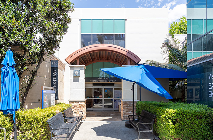 Exterior of the UCI Health Tsai Ya Au Heart & Vascular Pavilion in Orange.