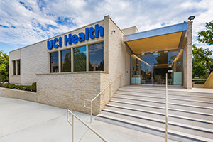 Exterior of UCI Health Newport Beach, located on San Joaquin Hills Road