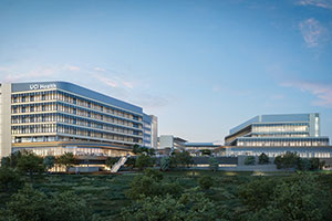 External rendering of UCI Health — Irvine.