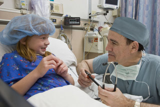 Dr. Zeev Kain and patient