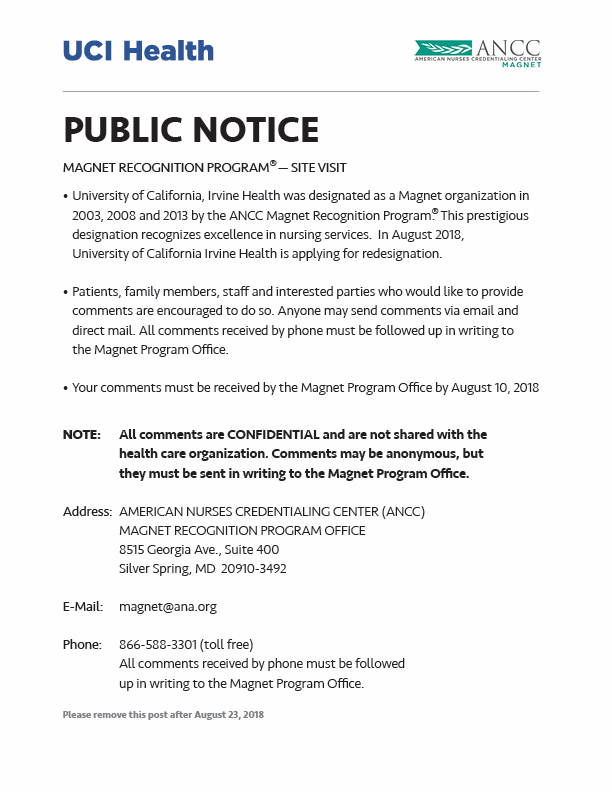 Public Notice: Magnet Recognition Program Site Visit