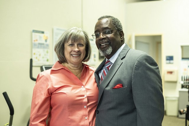 Cardiac Rehabilitation patient Roland Adams and his wife