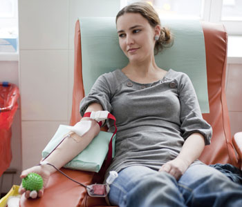 woman donating blood uci medical center orange county california
