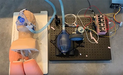 Prototype "bridge" ventilator designed by UCI Health physician researchers