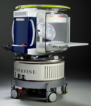 UCI Medical Center is the first hospital on the West Coast to offer the Swoop™ Portable MRI System, which can be wheeled to the bedsides of patients in critical condition.