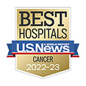 U.S. News & World Report best cancer hospital badge, 2022-23