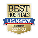 U.S. News & World Report best geriatrics hospital badge, 2022-23
