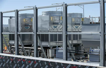 The state-of-the art “chillers” on the CUP, Central Utility Plant, will be used for cooling the acute care hospital at the UCI Health Irvine.(Scott Smeltzer / Staff Photographer)